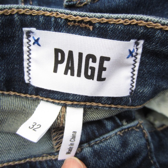 PAIGE Jeans Womens 32 High Rise Lou Lou Flare Twisted Seam Raw HemDistressed Y2K - Picture 5 of 15